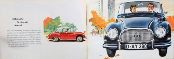 Auto-Union 1000 Coupe de Luxe Modelprogram 1959 Carbrochure (8499)